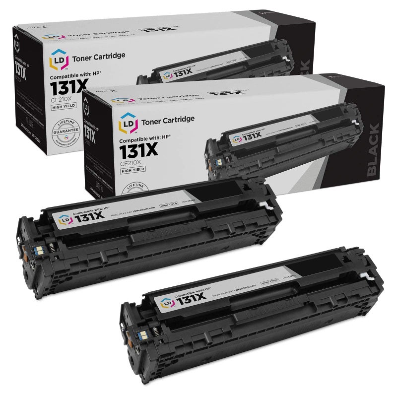 LD Remanufactured Toner Cartridge Replacement for HP 131X CF210X High Yield (Black, 2-Pack) - Image 1